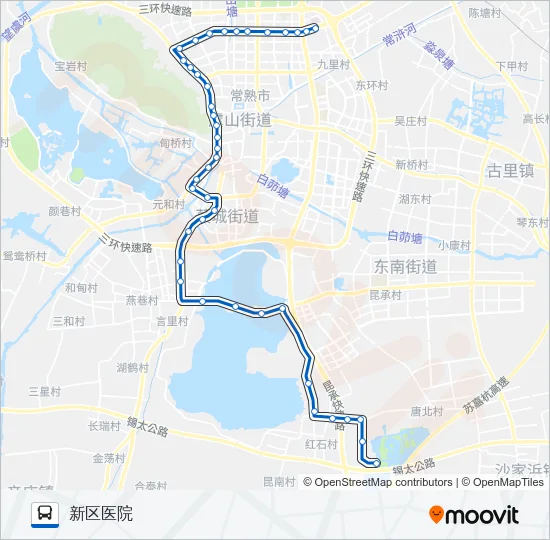 常熟5路 Bus Line Map