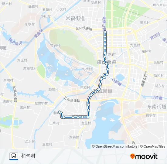 常熟6路 Bus Line Map