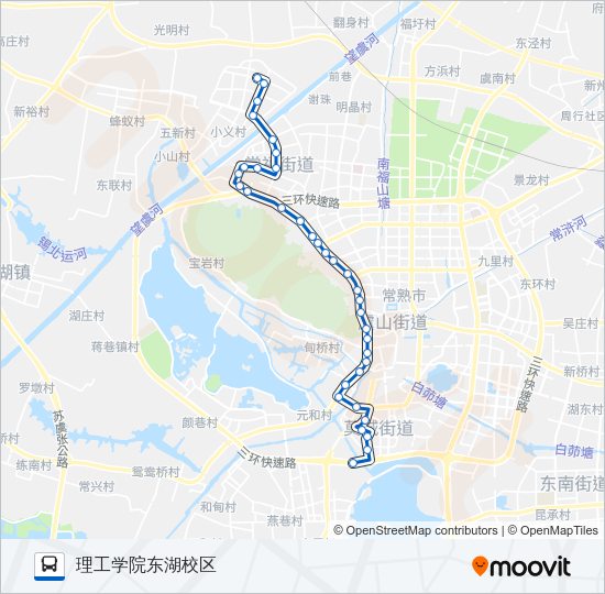 公交常熟9路的线路图