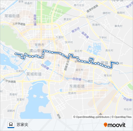 公交常熟10路的线路图