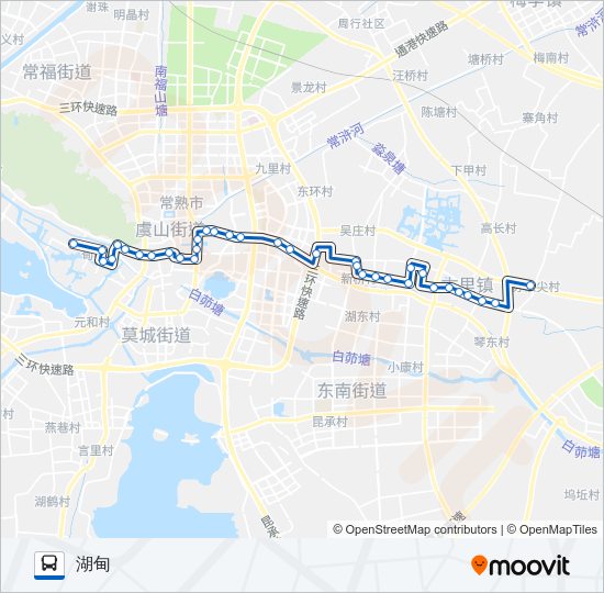 公交常熟10路的线路图