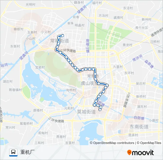 常熟102路 Bus Line Map