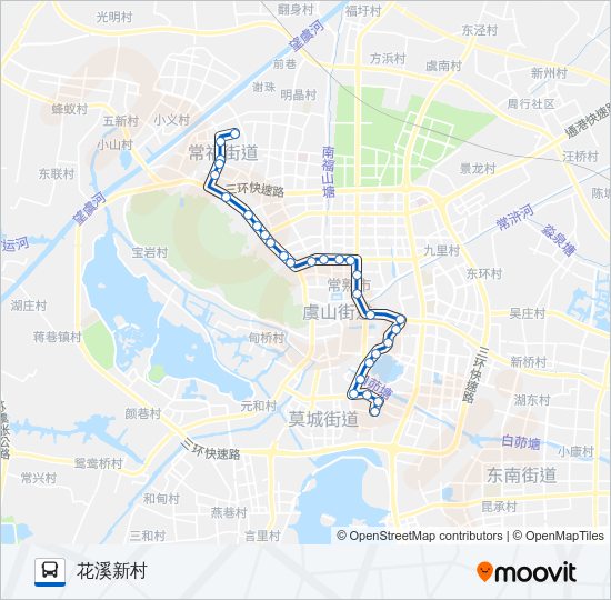 公交常熟102路的线路图
