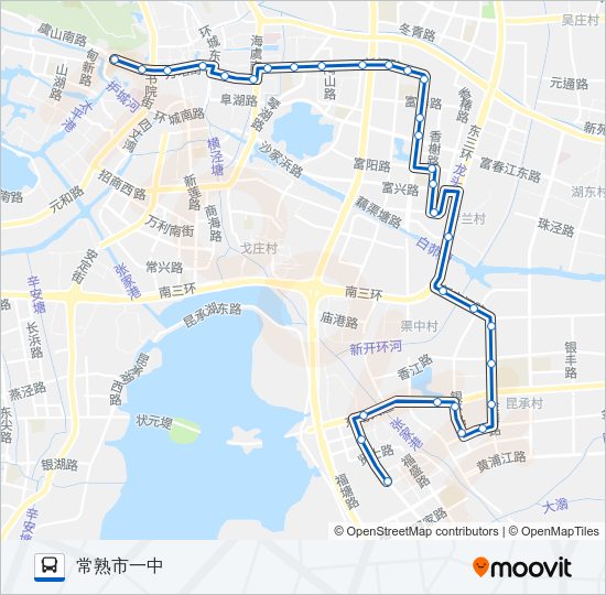 公交常熟108路的线路图