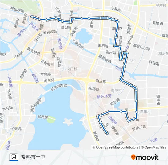 常熟108路 Bus Line Map
