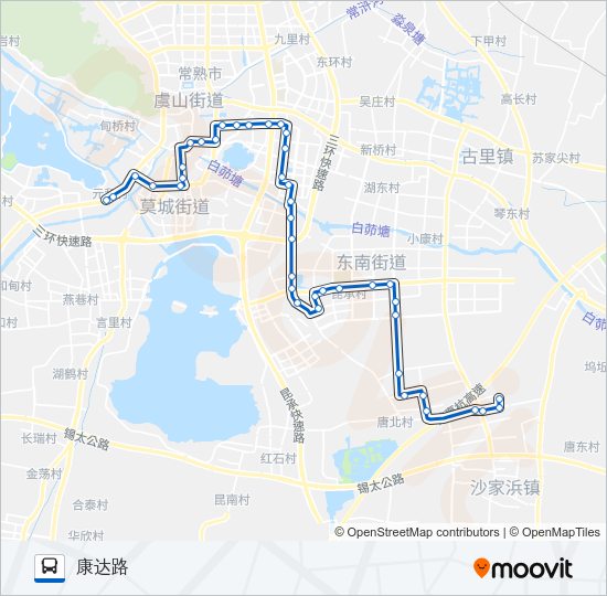 公交常熟111路的线路图
