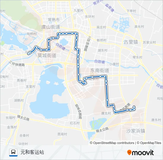 常熟111路 Bus Line Map