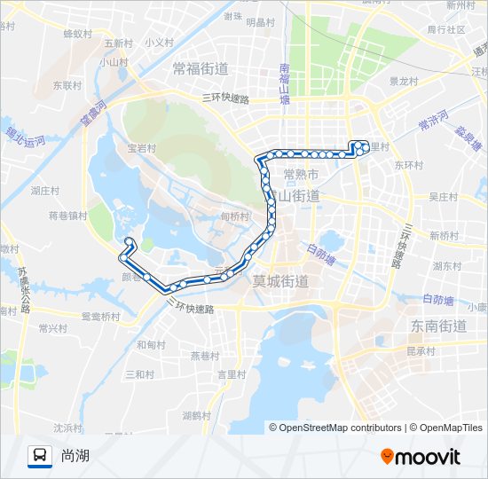 公交常熟116路的线路图