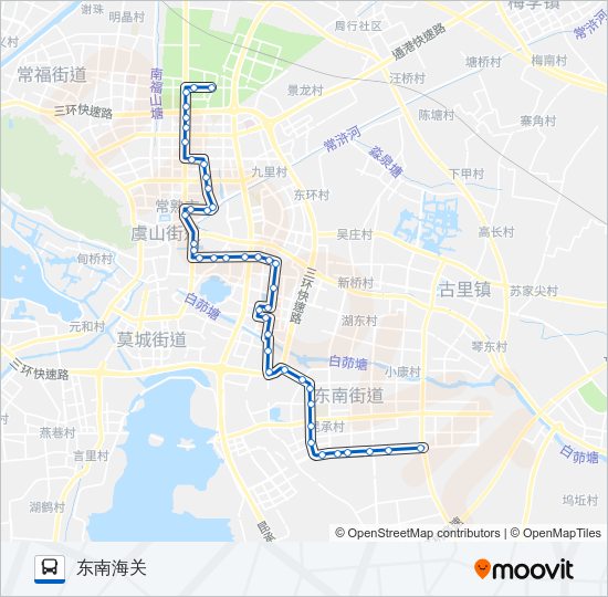 公交常熟119路的线路图
