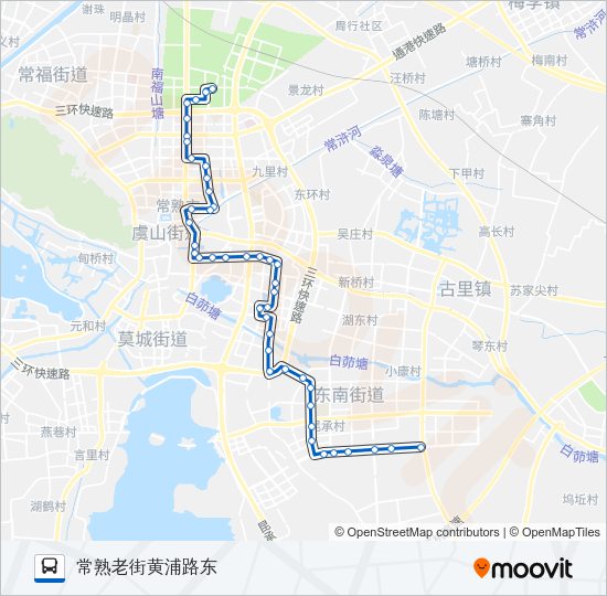 公交常熟119路的线路图