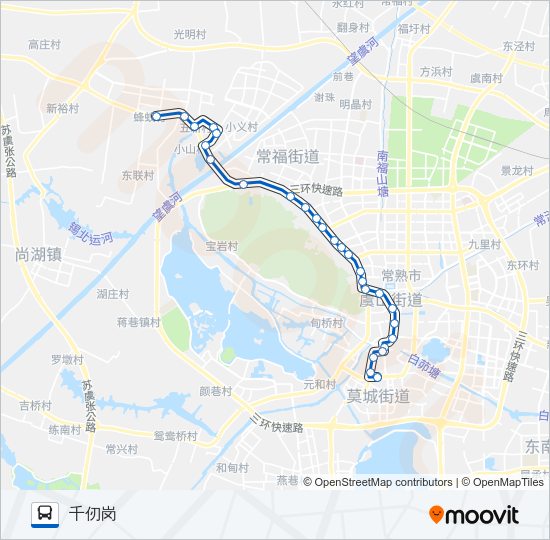 常熟120路 Bus Line Map