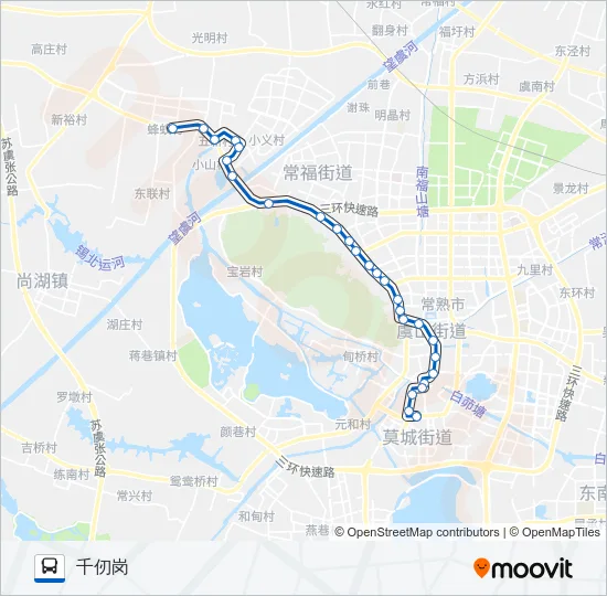 常熟120路 Bus Line Map
