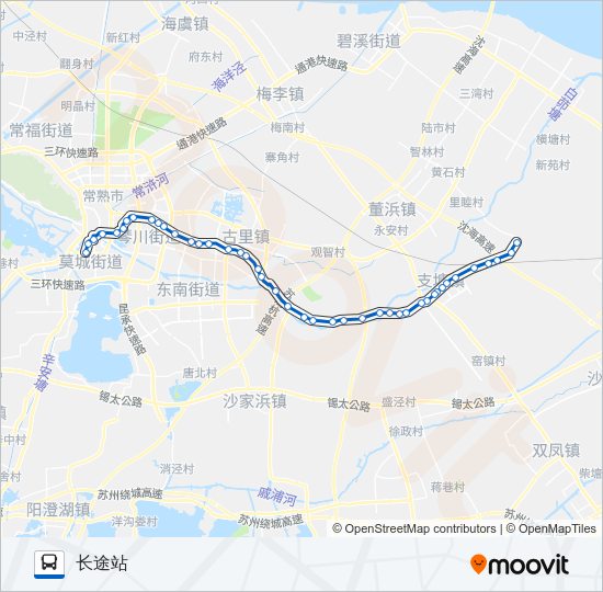 公交常熟206路的线路图