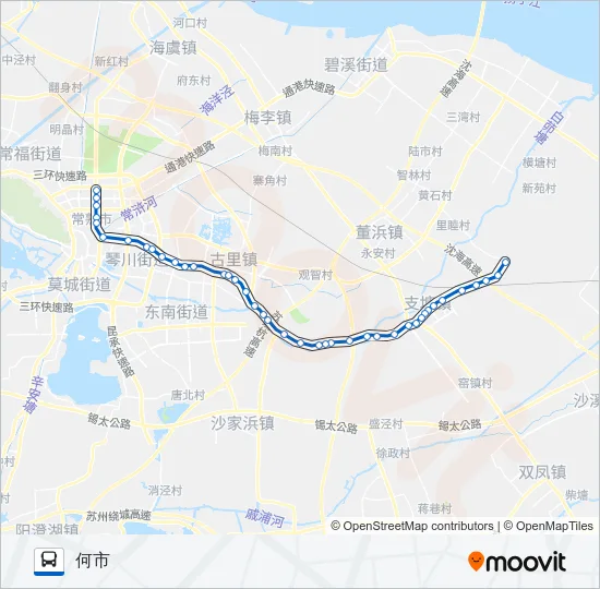 常熟207路 Bus Line Map