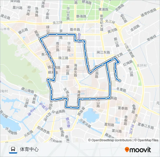 公交常熟112环线路的线路图