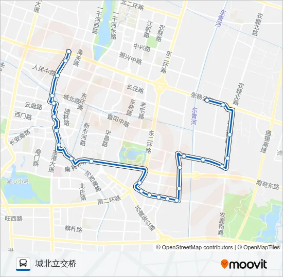 公交张家港1路的线路图