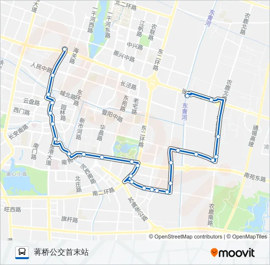 公交张家港1路的线路图