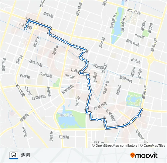 公交张家港2路的线路图