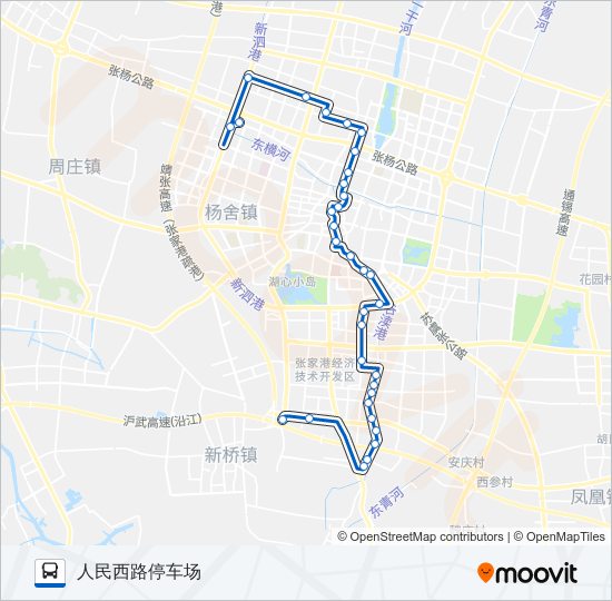 张家港3路 bus Line Map