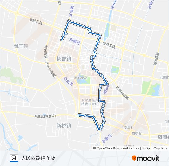 公交张家港3路的线路图