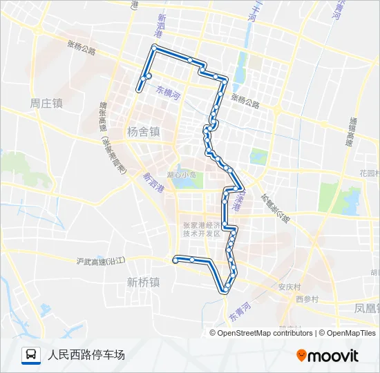 公交张家港3路的线路图