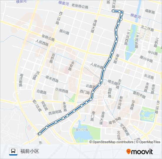 张家港6路 bus Line Map