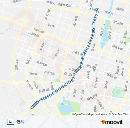 公交张家港6路的线路图
