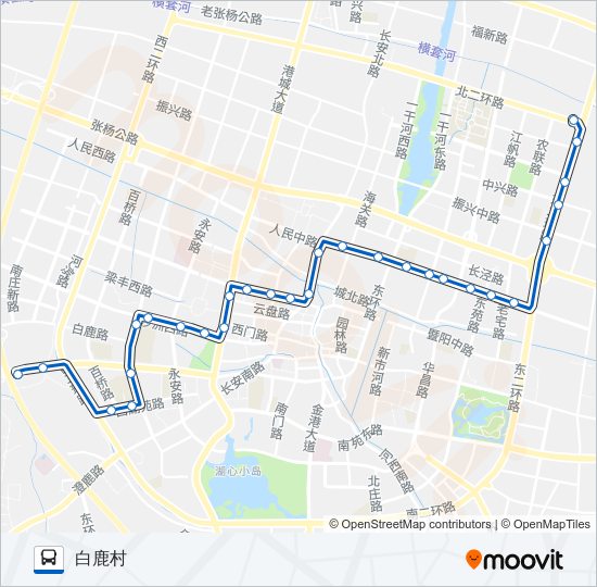 公交张家港18路的线路图