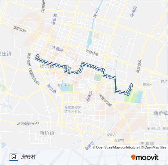 公交张家港19路的线路图