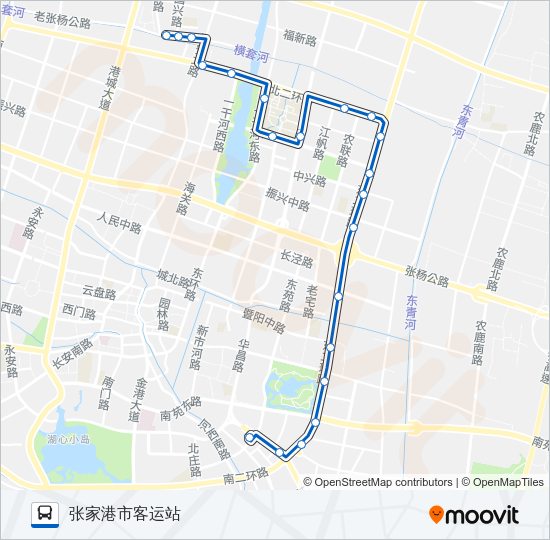 公交张家港33路的线路图