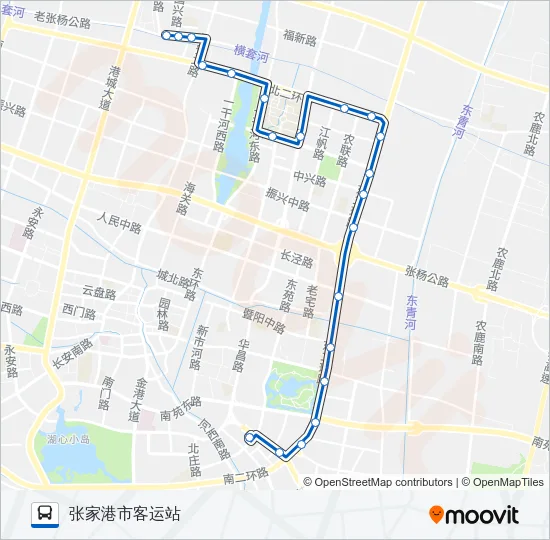 公交张家港33路的线路图