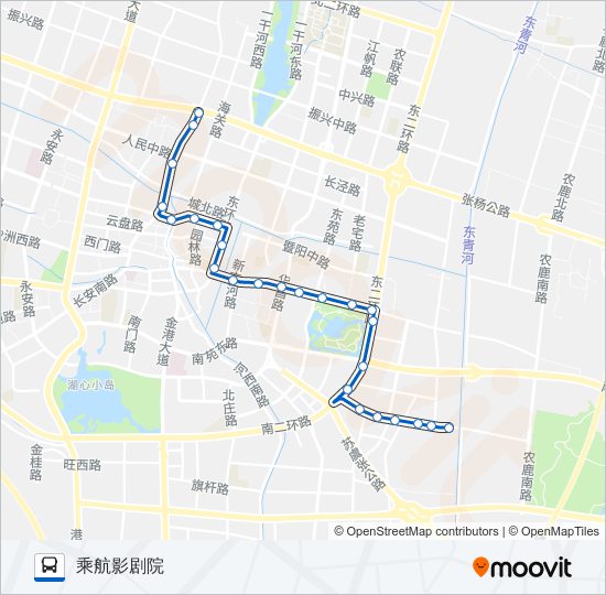 公交张家港1夜班路的线路图