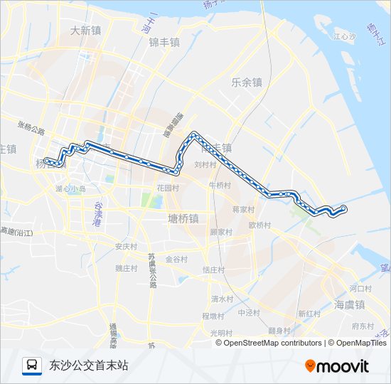 公交张家港202路的线路图