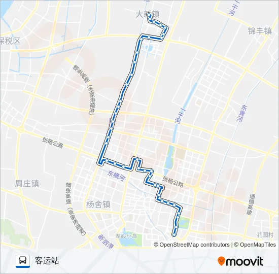 张家港205路 Bus Line Map