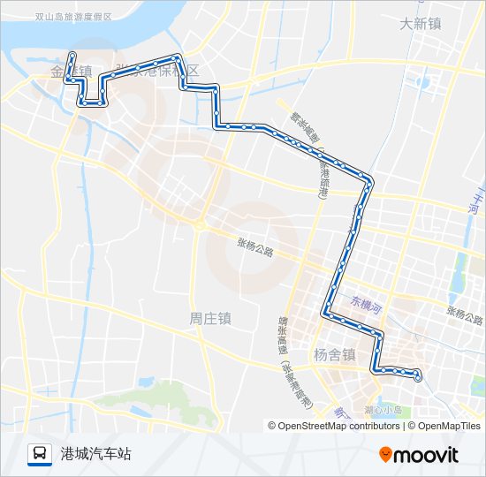 公交张家港209路的线路图