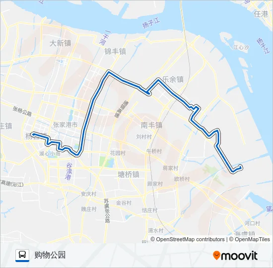 张家港215路 Bus Line Map