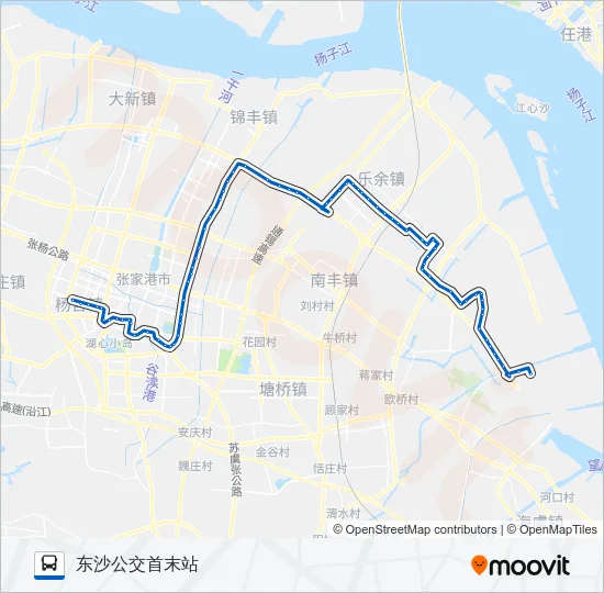 公交张家港215路的线路图