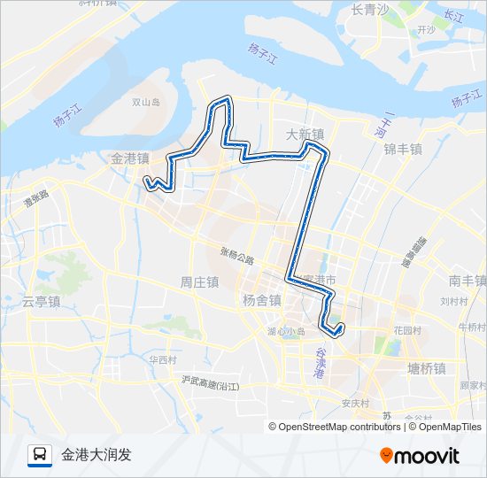 公交张家港218路的线路图