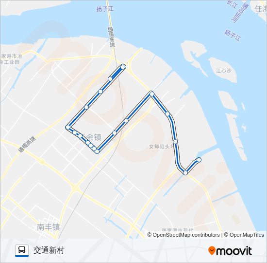 公交张家港302路的线路图