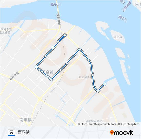张家港302路 Bus Line Map