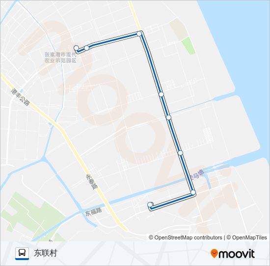 张家港305路 Bus Line Map