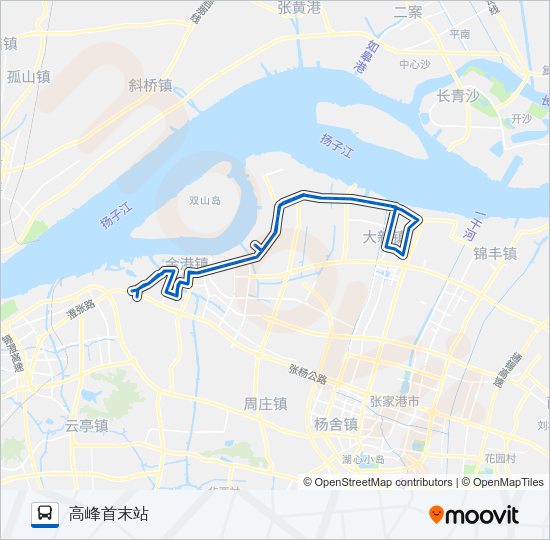 公交张家港311路的线路图