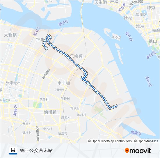 公交张家港313路的线路图