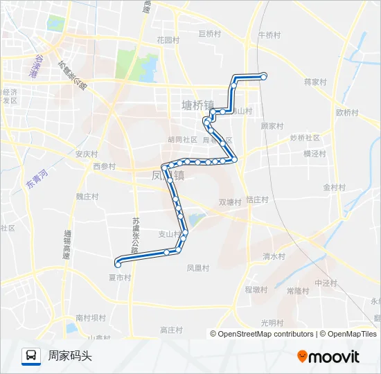 张家港322路 Bus Line Map