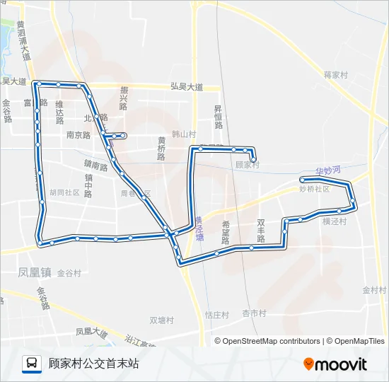 张家港326路 Bus Line Map