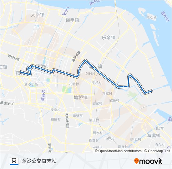 公交张家港202夜班路的线路图