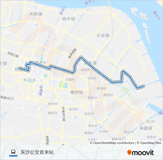 公交张家港202夜班路的线路图