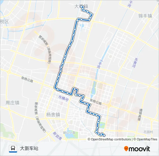 张家港205路夜班 Bus Line Map