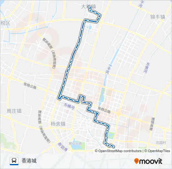 张家港205路夜班 Bus Line Map