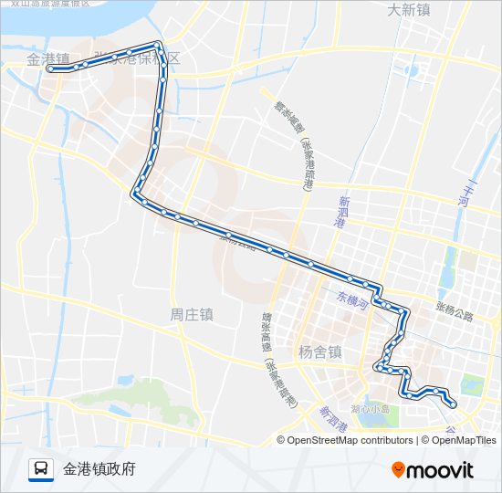 张家港228路东线 Bus Line Map